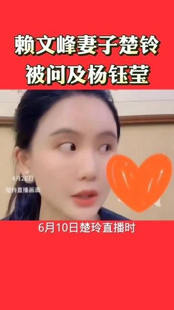 当谈及杨钰莹时，赖文峰的妻子楚铃有何反应？