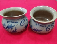 明青花山水人物纹香炉