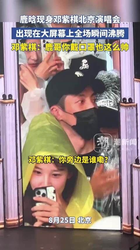 鹿晗现身邓紫棋北京演唱会,出现在大屏幕上全场瞬间沸腾…