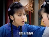 紫薇对燕子真是宠爱有加，柳红佯装生气要打她，紫薇立刻冲上前护住她！