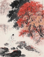 魏紫熙画秋，笔墨凝重质朴、画风苍秀齐出