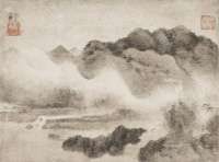 明 传高然晖《山水图》鉴赏