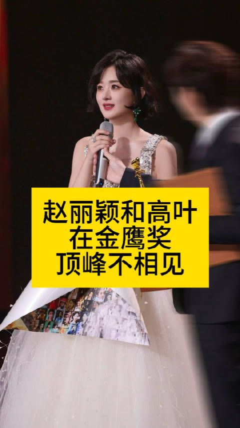 赵丽颖和高叶在金鹰奖“顶峰不相见”高叶获金鹰奖最佳女配角赵丽颖 金鹰奖