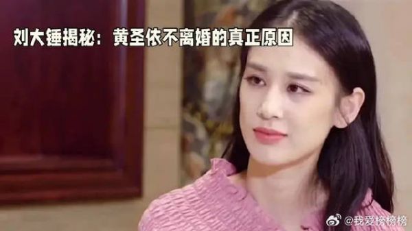 刘大锤揭秘:黄圣依不离婚的真正原因