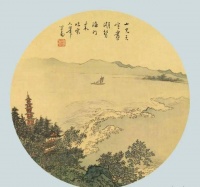 溥心畬《海门潮势》鉴赏