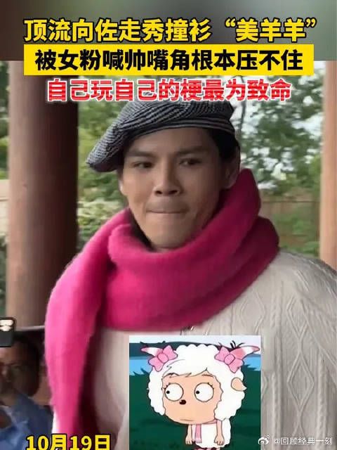 顶流向佐走秀撞衫“美羊羊”!