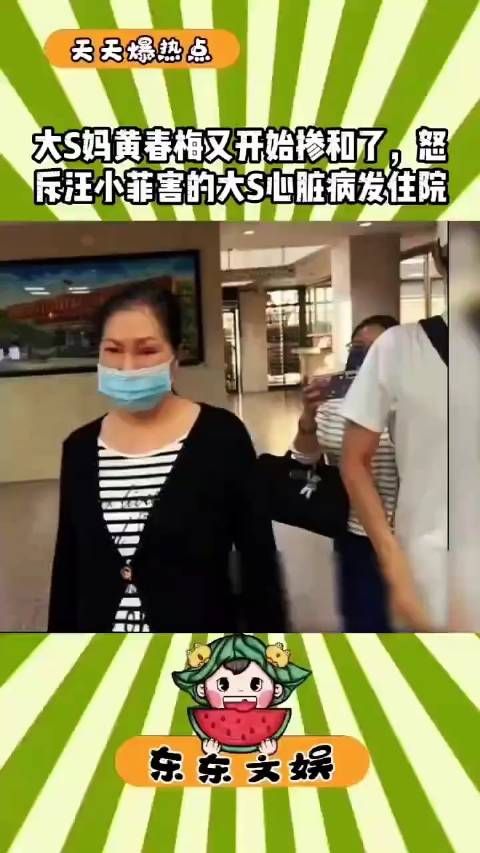 大S妈黄春梅又开始掺和了，怒斥汪小菲，害得大S心脏病发住院…