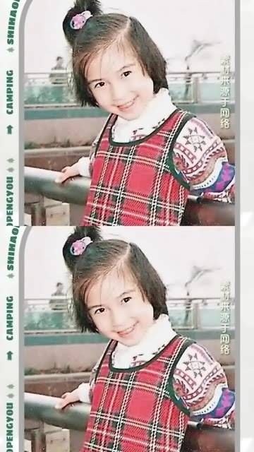 果然美女都是从小美到大的！ angelababy