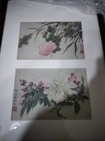 皇后御笔《花卉双帧》