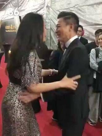 刘德华与巩俐,多年好友重逢