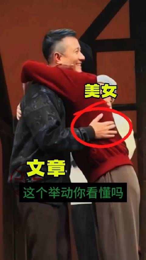 文章小心翼翼与女演员拥抱,文章的举动你看懂吗?