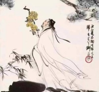 他不为五斗米折腰，寄情山水更潇洒，问一生有何求，自在开心为大