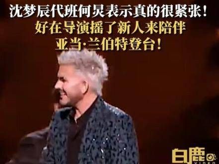 沈梦辰代替何炅主持,表示非常紧张!亚当·兰伯特登台陪伴开场