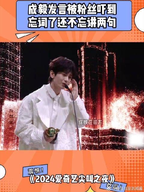 成毅发言 被粉丝吓到,忘词了还不忘讲两句,可爱到犯规丨尖叫夜