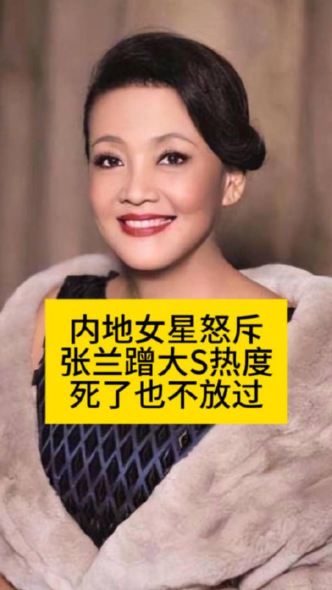 内地女星怒斥张兰蹭大S热度,死了也不放过大s回家了张兰怼为大s发声网友