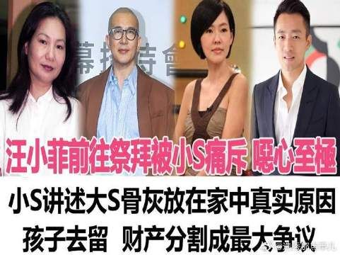 小S讲述大S骨灰放在家中真实原因，孩子去留，财产分割成最大争