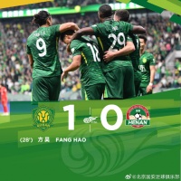 北京国安1：0河南！方昊一剑封喉，范双杰伤退张稀哲罚下