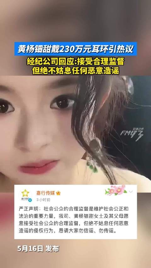 黄杨钿甜经济公司回应
