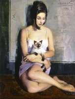 西班牙画家费利克斯笔下的美女，美若天仙