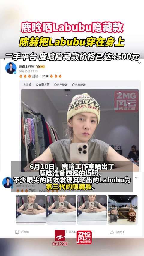 鹿晗晒照露出Labubu隐藏款