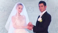 郭富城方媛三胎实锤，天王嫂穿孕妇装看赛马，喜气洋洋很拉风