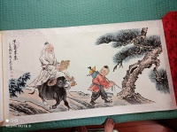 薛丕显国画人物《紫气东来》：笔墨间的文化意蕴与艺术魅力