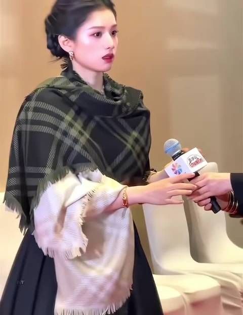 张婧仪不笑的时候清冷,但是没有苦相,笑起来又很明媚,略带一点娇憨