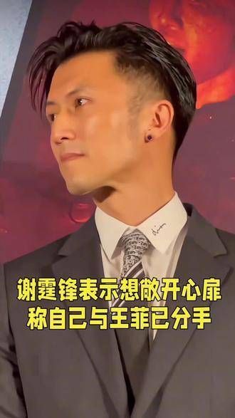 谢霆锋提到希望坦诚心声,表示自己和王菲已经分开