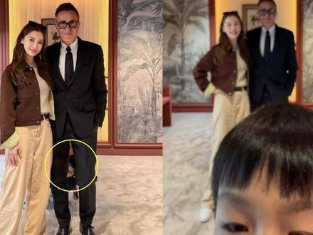 杨颖携儿子与爱马仕总监合影,8岁小海绵罕见露面,眉眼间尽显爸爸的影子
