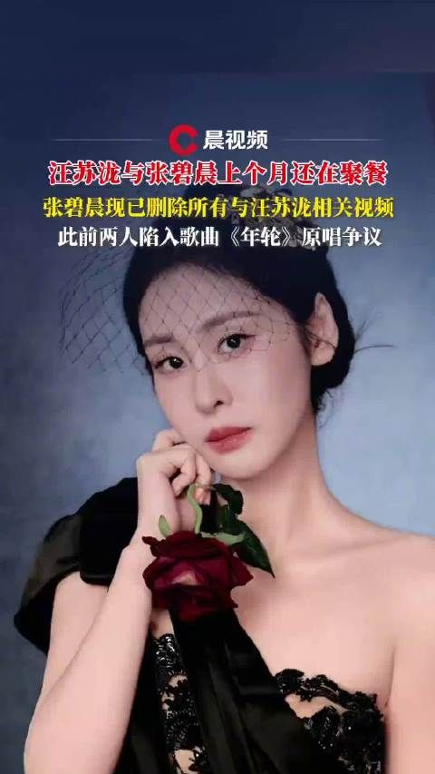 汪苏泷与张碧晨上个月还在聚餐,张碧晨现已删除所有与汪苏泷相关视频