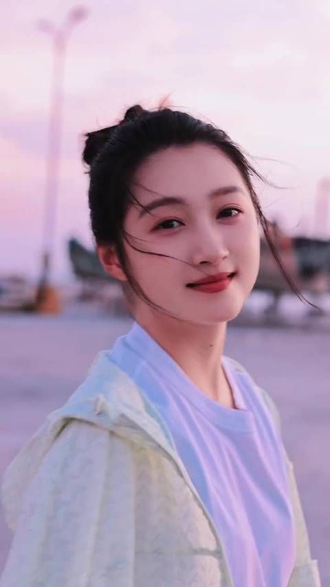 关晓彤橘色温柔,好美的晓彤啊