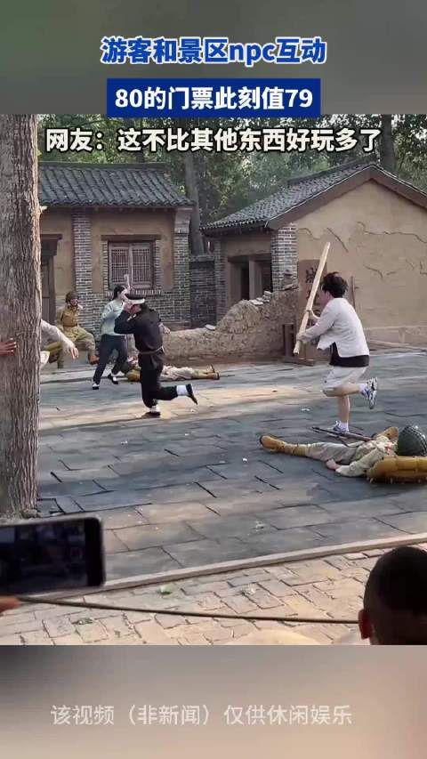 游客和景区npc互动,80的门票此刻值79,这不比其他东西好玩多了!