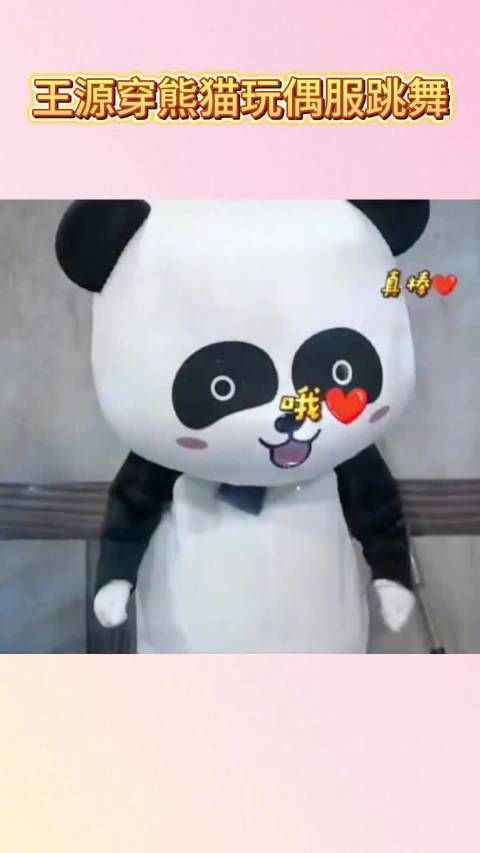 熊猫玩偶一跳舞就被观众认出是@TFBOYS-王源 ,舞姿很难隐藏啊