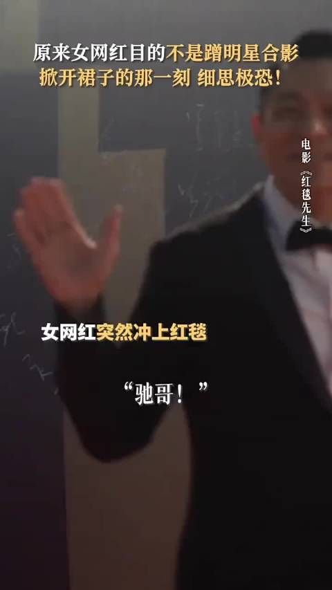 原来女网红目的不是蹭明星合影,掀开裙子的那一刻细思极恐!