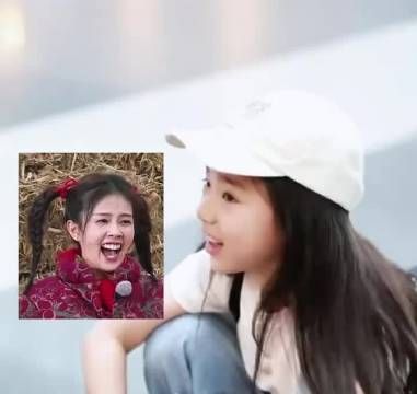 小酒窝在机场模仿白鹿大笑，那神态拿捏得妥妥的，不愧是资深鹿茸一枚