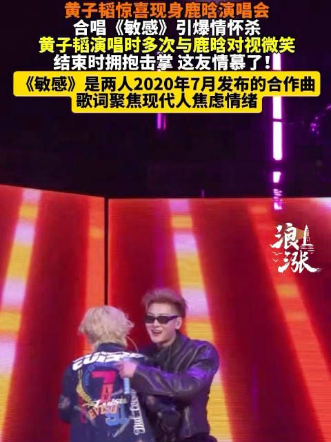 太惊喜!黄子韬现身鹿晗演唱会