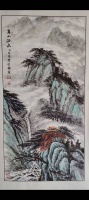 李守强作品《高山流水》荣获建国76周年中国好品牌艺术作品花魁