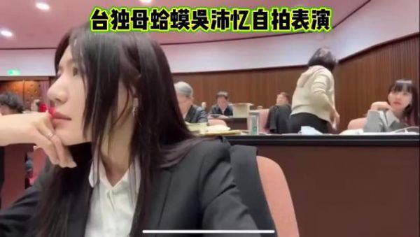 据岛民:一只台独母蛤蟆吴沛忆的自拍表演