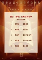 金钟奖陆续揭榜 两名获奖者来自四川音乐学院