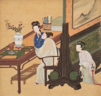 美国波士顿美术馆收藏的中国清朝画家殷奇的“妖精打架图”