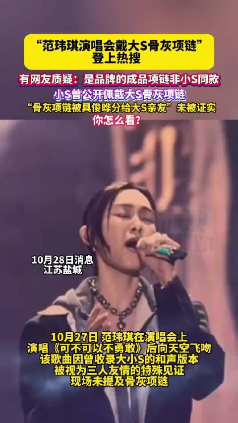 范玮琪演唱会项链争议