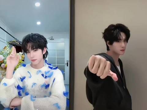 展轩和刘轩丞都cha了孤身摇手势舞