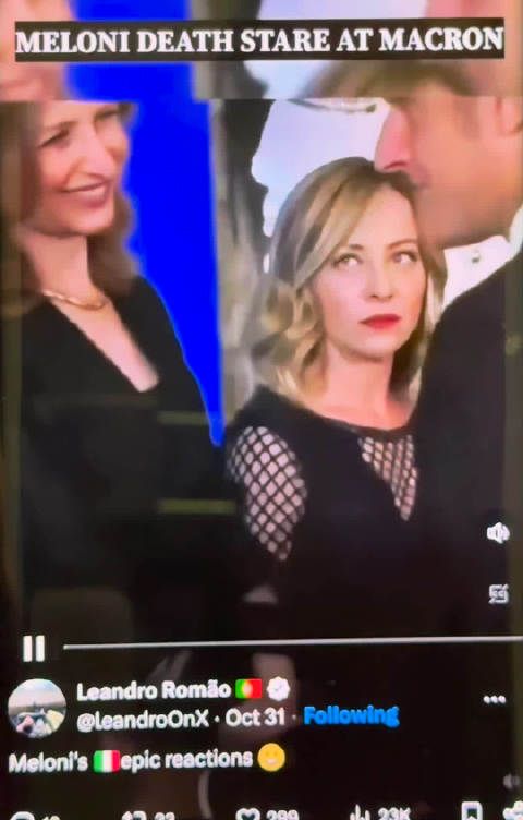 意总理梅洛尼表情包走红,受访夸张反应引热议