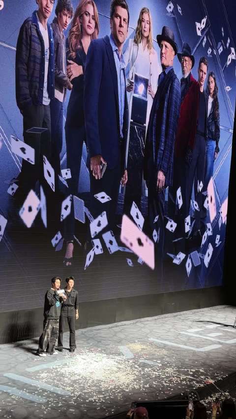 惊天魔盗团3中国首映礼上，黄子弘凡也来了！好帅好帅