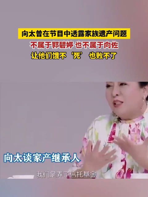 向太曾说家产不属于郭碧婷