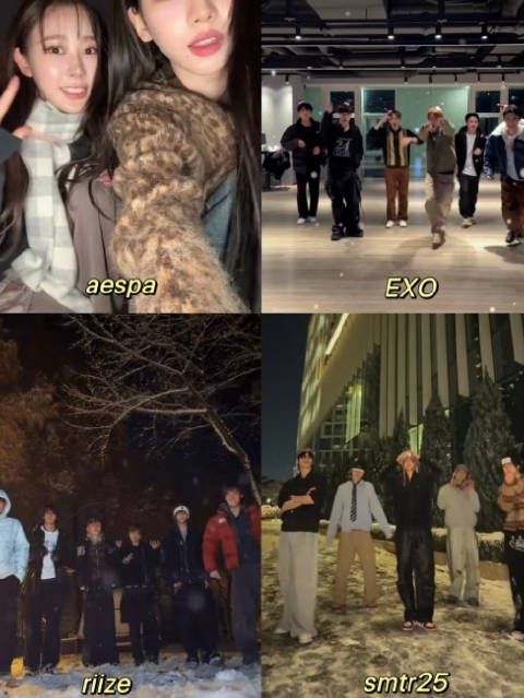 初雪cha是SM公司保留节目吧,对冬天有实感了