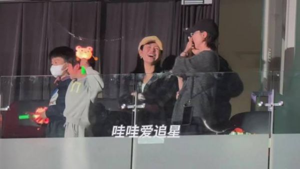陈妍希一家与谢楠一家看陆虎演唱会,谢楠小儿子吴虑一把抱住小星星,好社牛!