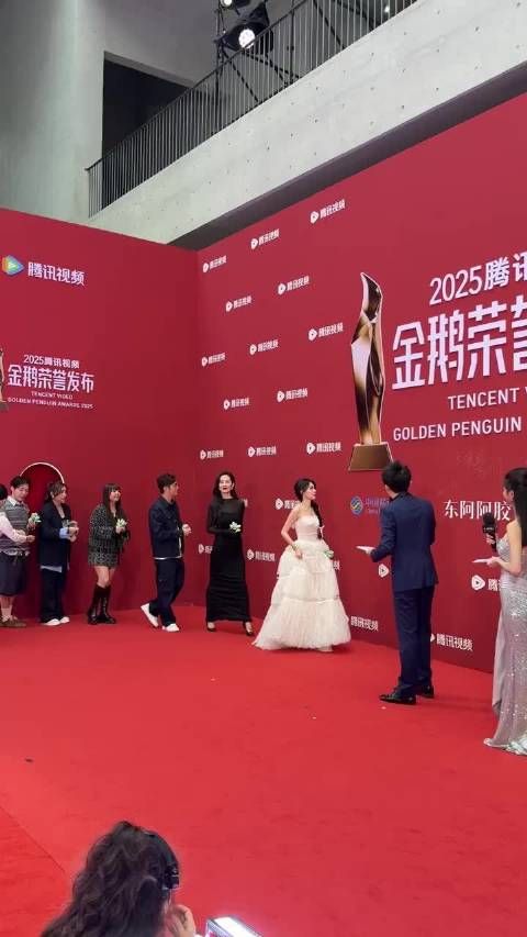 赵露思的《许我耀眼》剧组走金鹅荣誉红毯