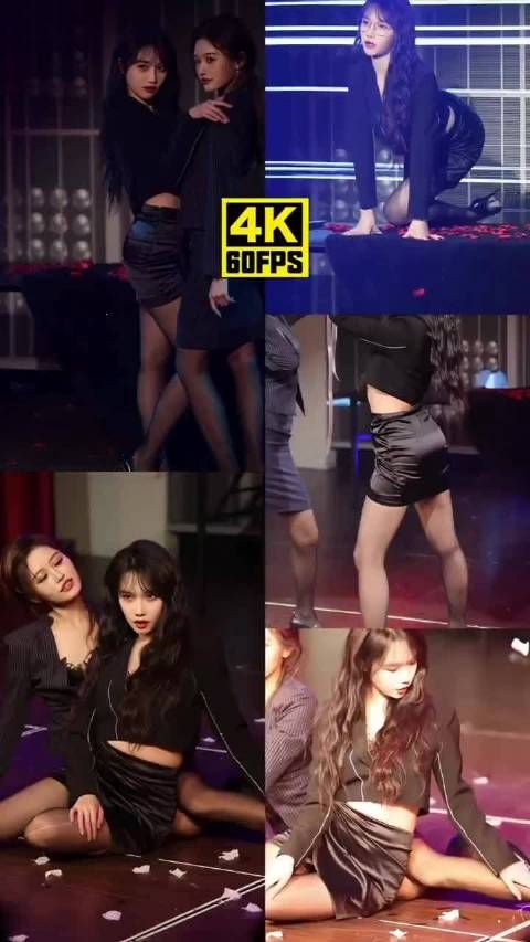 宋昕冉舞台黑丝混剪跳舞，天呐太性感了