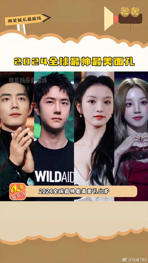 2024全球最帅最美面孔，有你喜欢的男女明星嘛~王一博 田曦薇